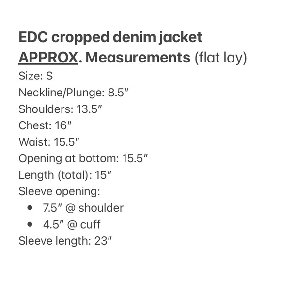 EDC (Espirit) cropped denim jacket - Picture 12 of 15